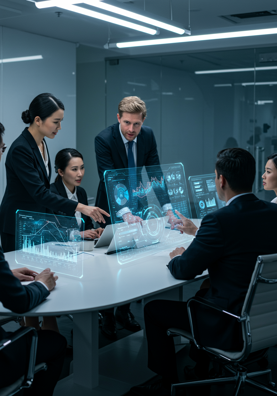 Equipo analizando datos con IA